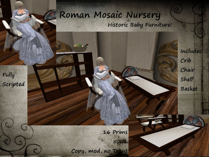 Roman Mosaic Nursery--SALE