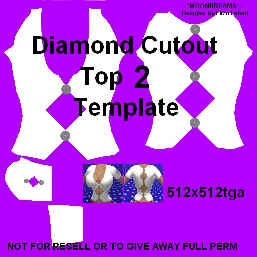Diamond Cutout Top 2 Template FT