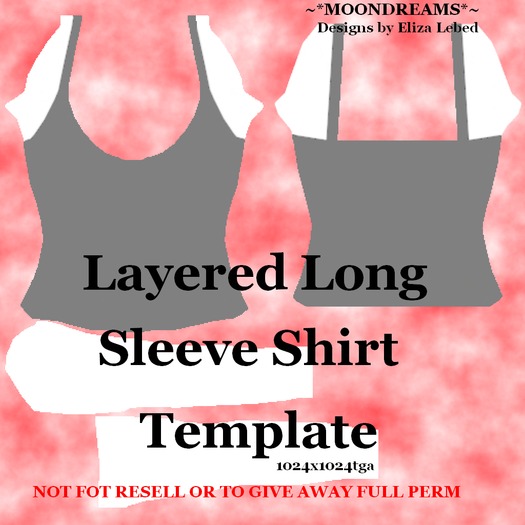 Layered Long Sleeve Shirt 1 Template FT