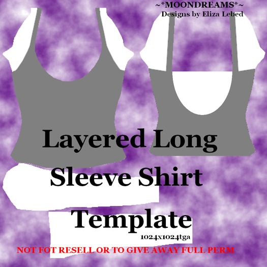 Layered Long Sleeve Shirt 9 Template FT