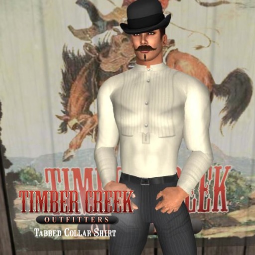 [Timber Creek] Tabbed Collar Shirt-Plain-Sand