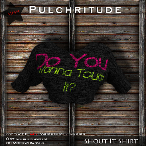 Pulchritude - Shout It Shirt (Touch It) Mesh