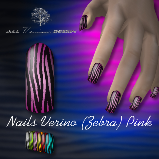 Nails Verino (Zebra) Pink