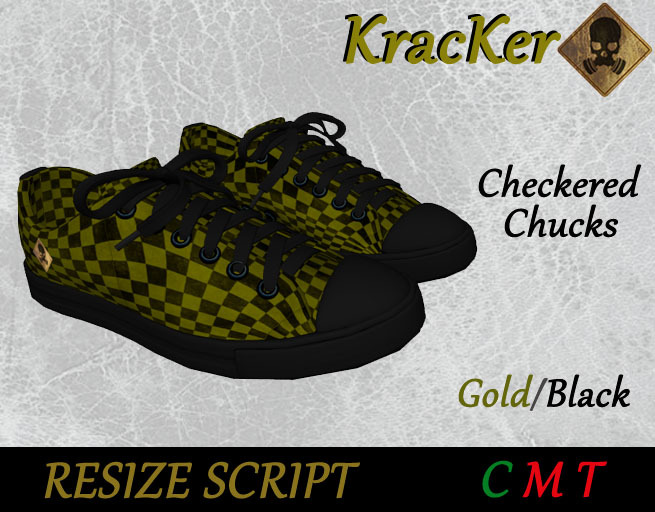 Kracker Checkered Chucks Gold/Black