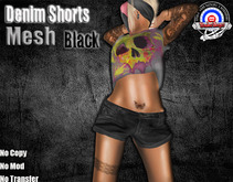 [UnderDogs] - Denim Shorts - Black - Mesh 