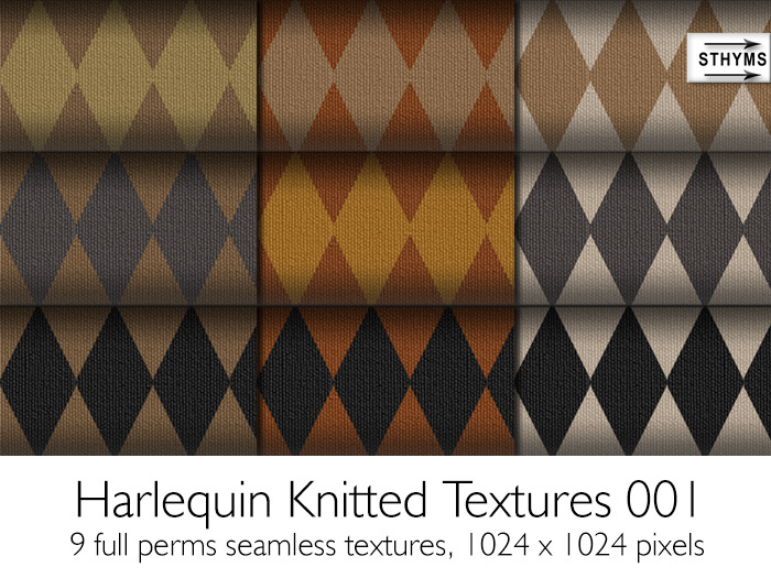 STHYMS - Harlequin Knitted Textures 001 FULL PERMS