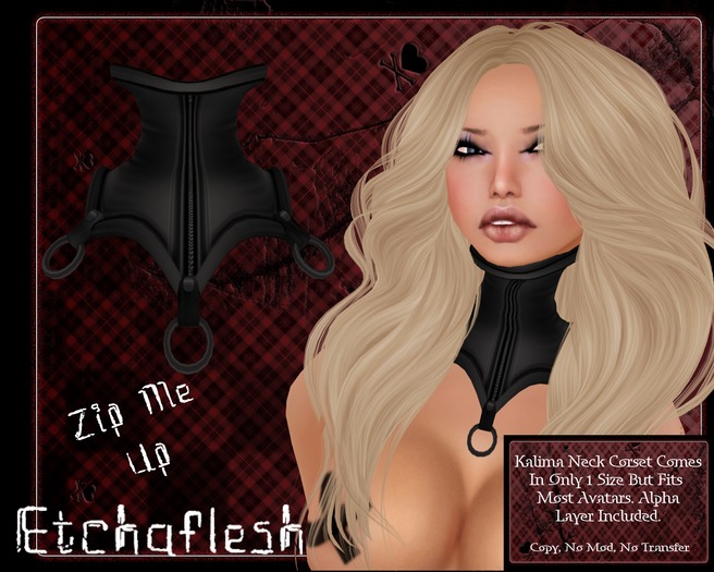 DEMO [Etchaflesh] Kalima Style Neck Corset **RIGGED MESH*
