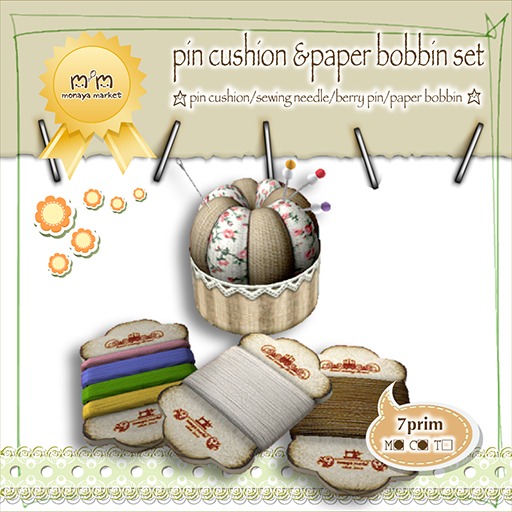 [M*M] pin cushion&paper bobbin set