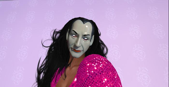 MW White halloween mask vampire