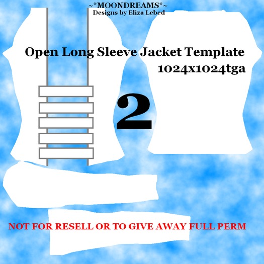 Open 2 Long Sleeve Jacket Template FT