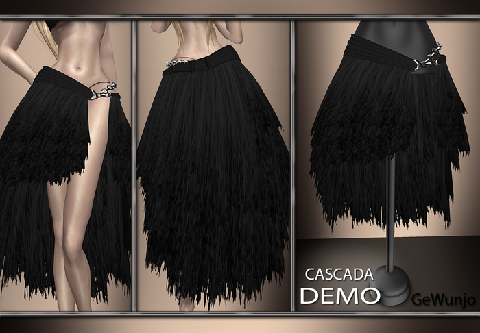 GeWunjo : CASCADA black skirt DEMO