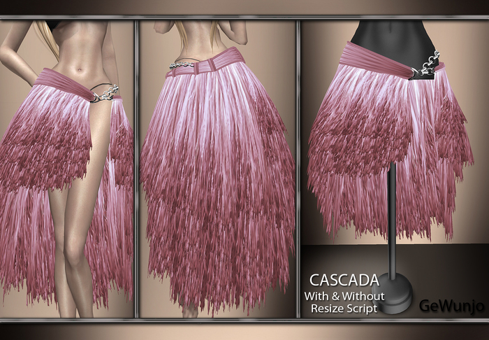 GeWunjo : CASCADA rosa skirt