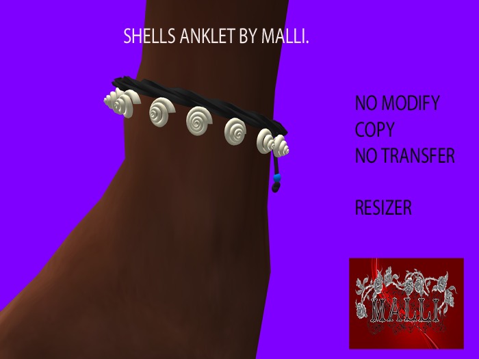 Shells anklet by Malli.