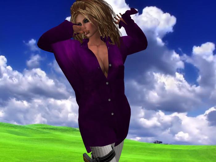 MESH purplesuede loosebutton