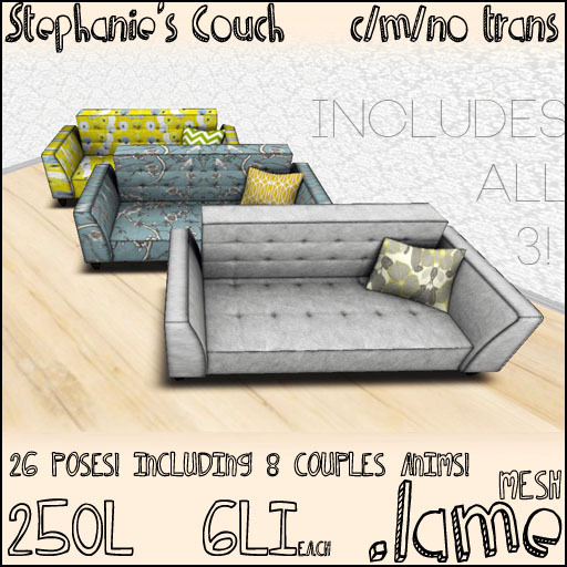 .lame - Stephanie's Couch (Mesh) *3-pack!