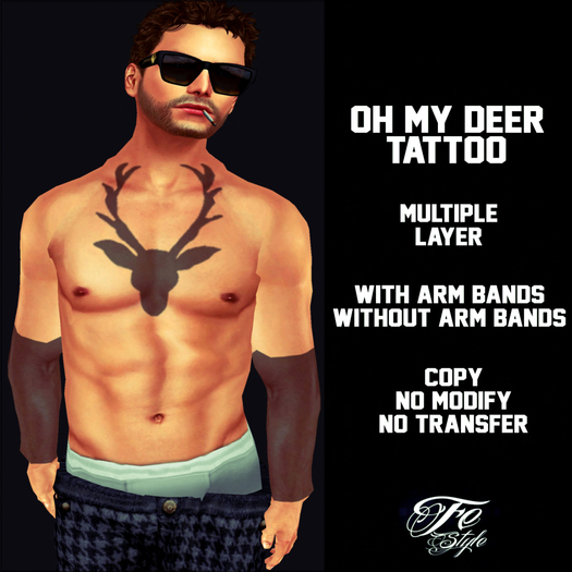 ::Fe Style:: Oh My Deer Tattoo/Unisex/ Multiple Layer