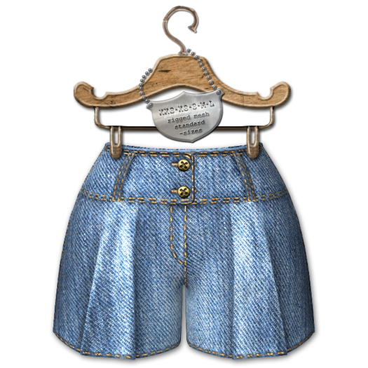 T&O AOYAMA *Pleat Shorts* Rigged-XXS/XS/S/M/L ~Light Denim