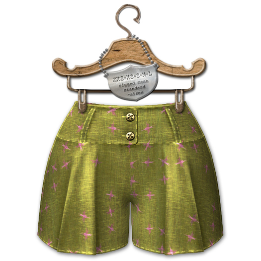 T&O AOYAMA *Pleat Shorts* Rigged-XXS/XS/S/M/L ~Olive Cotton