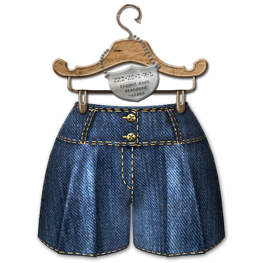 T&O AOYAMA *Pleat Shorts* Rigged-XXS/XS/S/M/L ~Dark Denim