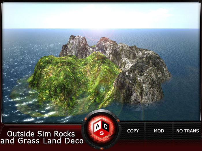 ACS Outside Sim Rocks and Grass Land Deco