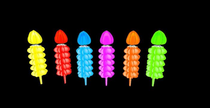 One Prim green candle