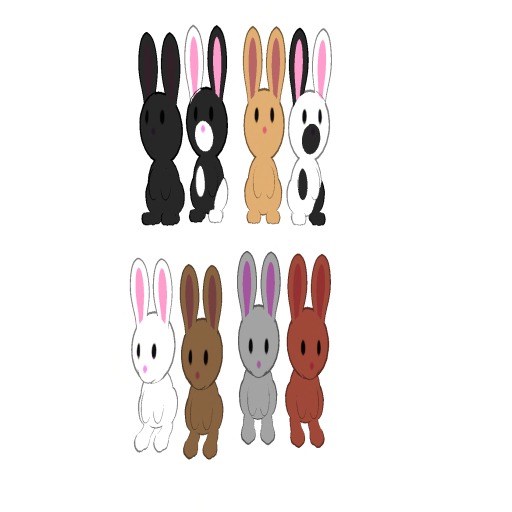 Cartoon Bunnies for Pony Avatars