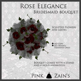 Rose Elegance Bridesmaid Bouquet - Goth [Box]