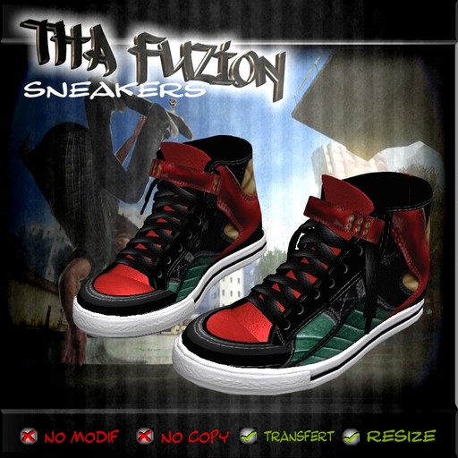 Tha Fuzion Sneakers Red Green
