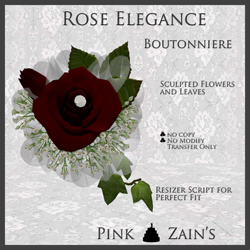 Rose Elegance Boutonniere - Red [Box]