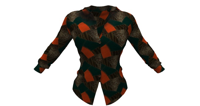 Ladies Long Sleeved Shirt ~ Patchwork