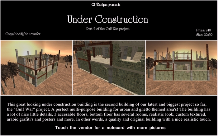 Gulf War project part 2: Under Construction - Permanently low priced