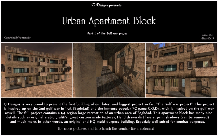Gulf War Project: Urban Apartment Block v1