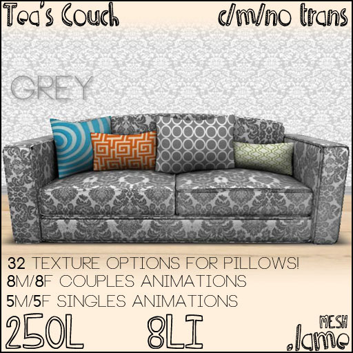 .lame - Tea's Couch (Mesh) - Grey
