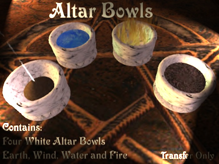 Wiccan / Pagan Altar Bowls - White