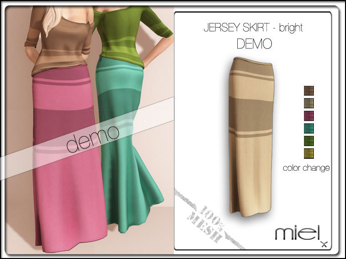MIEL JERSEY SKIRT DEMO - bright  (MESH)