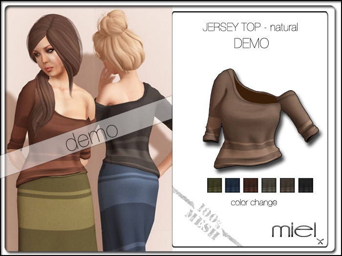 MIEL JERSEY TOP DEMO - natural (MESH)