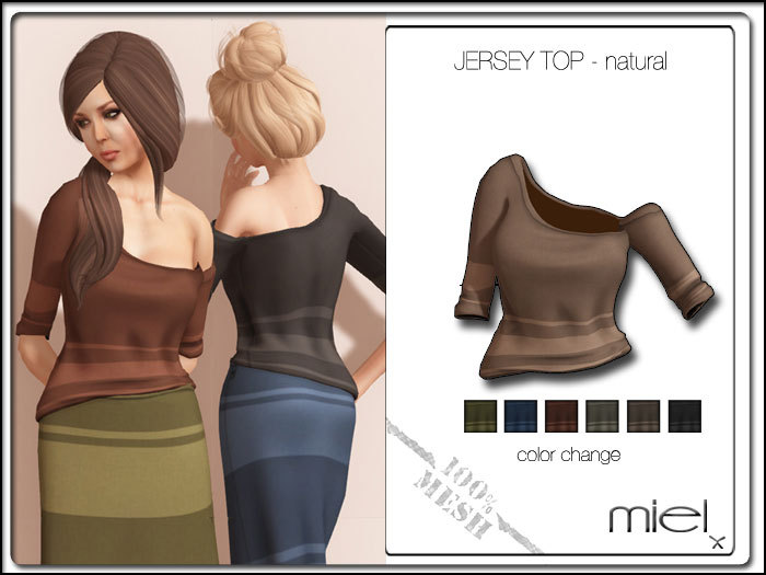 MIEL JERSEY TOP - natural (MESH)