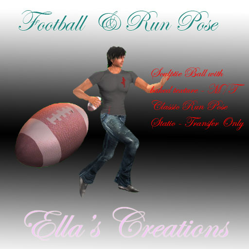 EC Football Running Pose and Ball