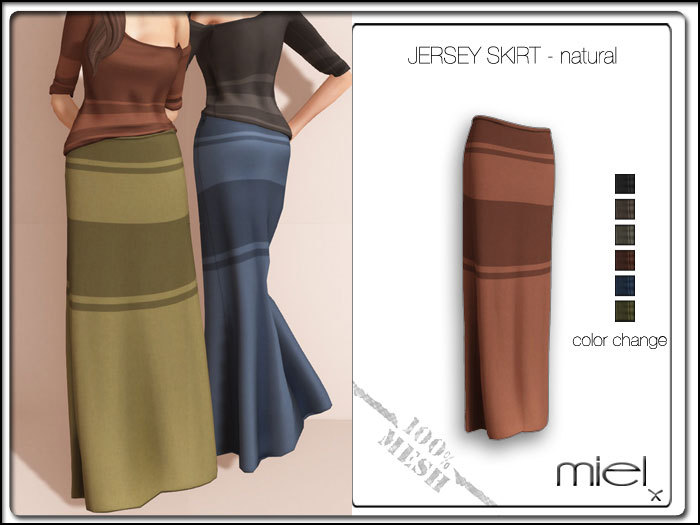 MIEL JERSEY SKIRT - natural (MESH)