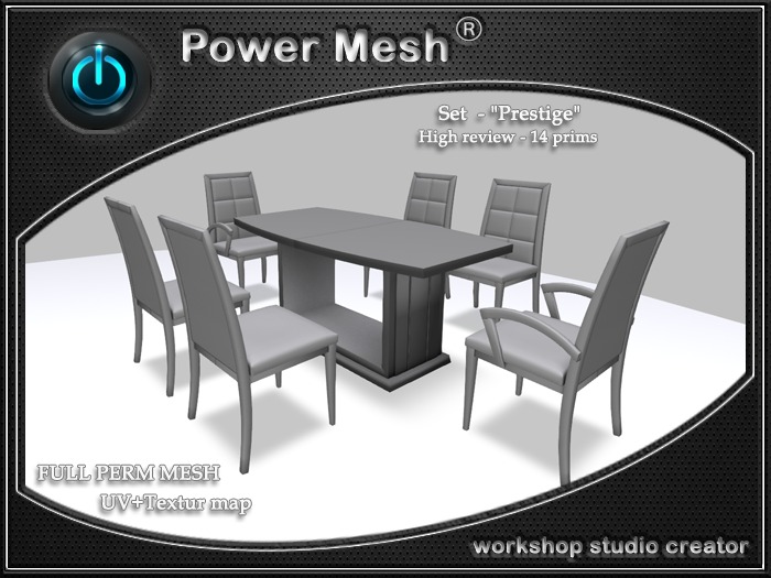 - { POWER MESH } - Full Perm Set-"Prestige" 