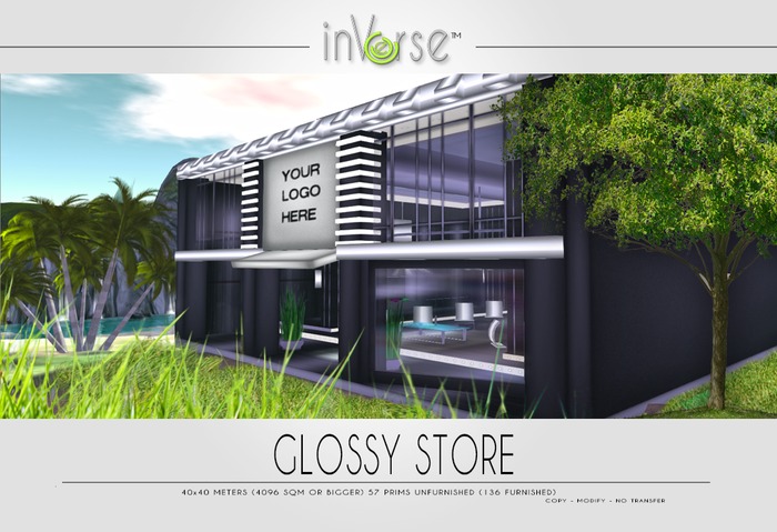 Glossy Store with furniture Inside Studio BLACK 
