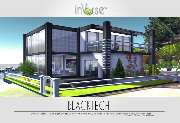 ┏ɪɴᴠᴇʀsᴇ┓Blacktech - full  furnished house skybox