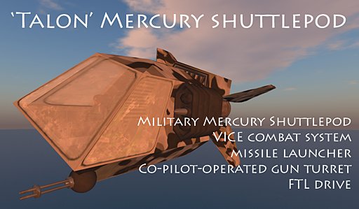'Talon' Military Mercury Shuttlepod