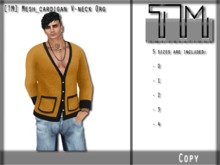 [TM] Mesh_cardigan V-neck Org