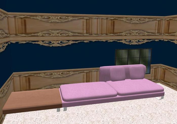 pink leather couch