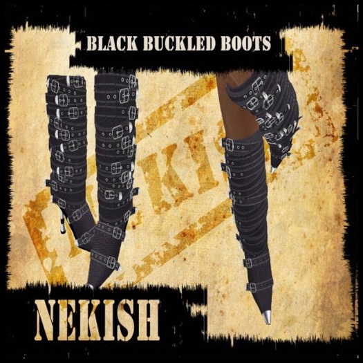 Black Buckled Boots