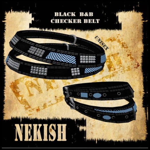 Black-Blue Checker Belt