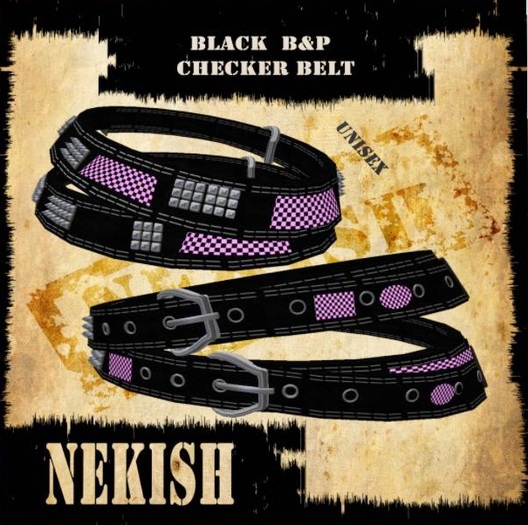 Black-Pink Checker Belt