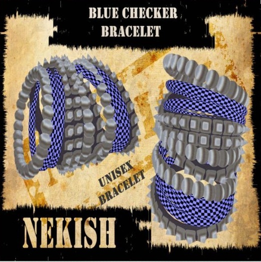 Blue Checker Bracelet