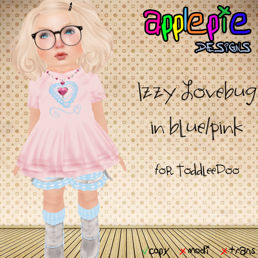 >> applepie << Designs ~ Izzy Lovebug blue/pink 